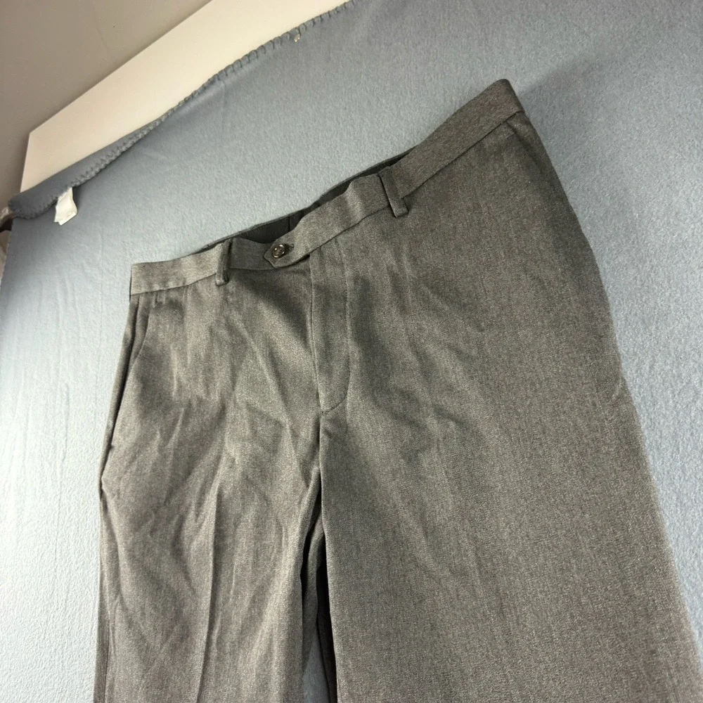 J Crew Pants Men's 36x30 Gray Bowery Pleated Viscose Blend Dress Trousers NEW